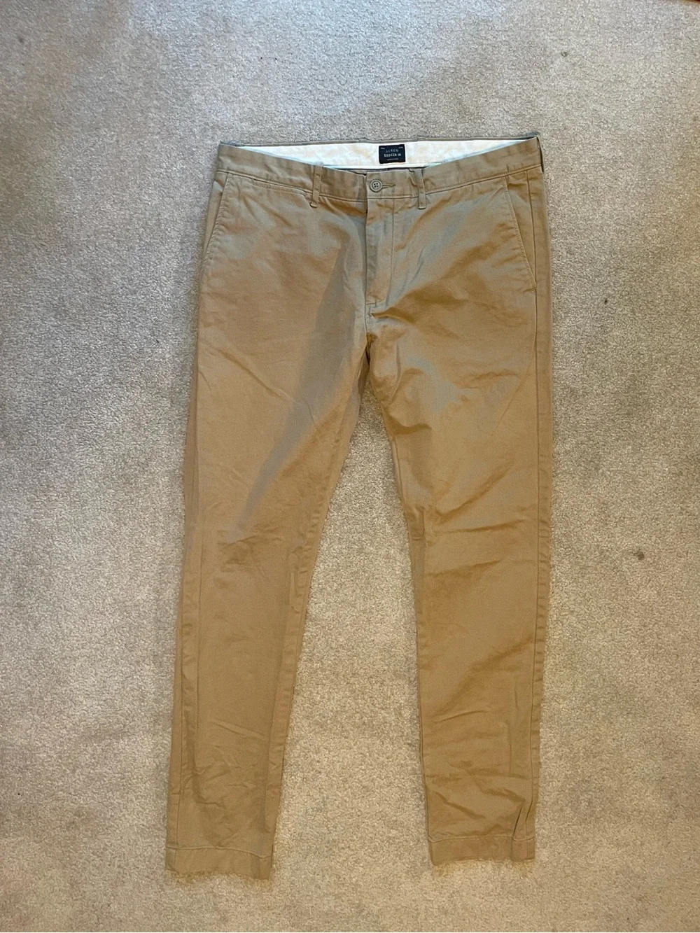 J.Crew 484 Slim-Fit Classic Cotton Chino Pants in Khaki 34/34